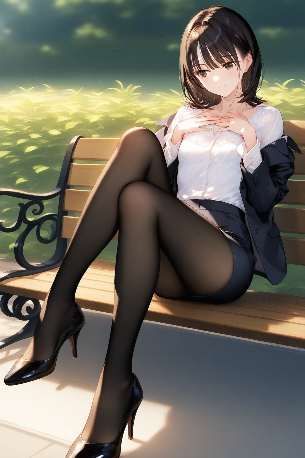 なぜか半脱ぎOLさん