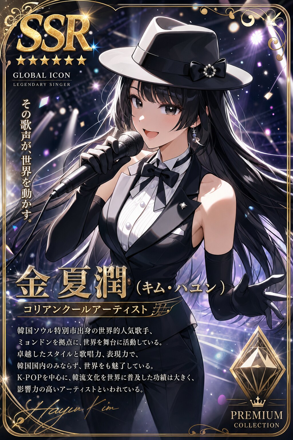 コリアンクールアーティスト金夏潤（キム・ハユン）のSSRカード