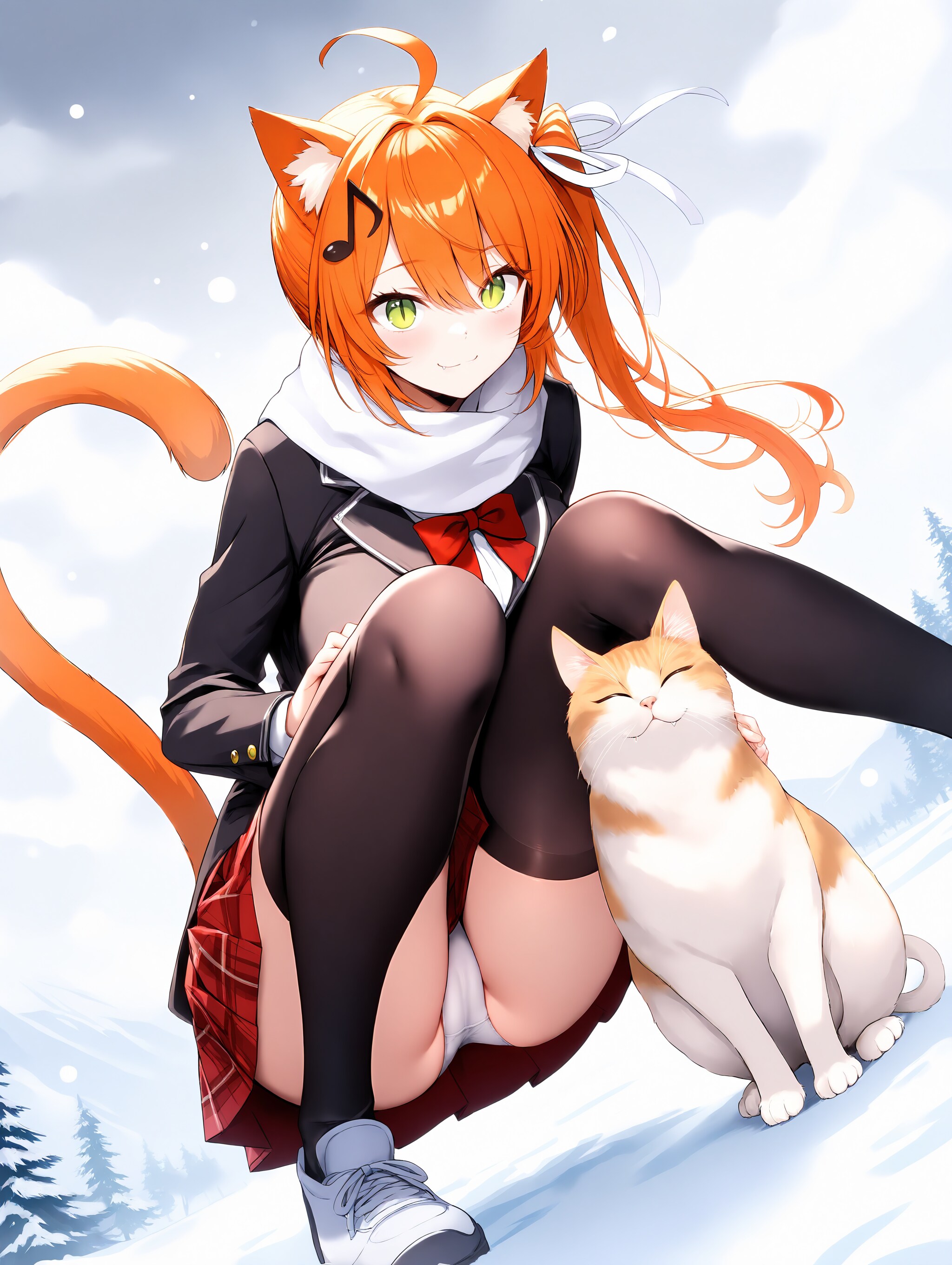猫撫でに夢中になって...