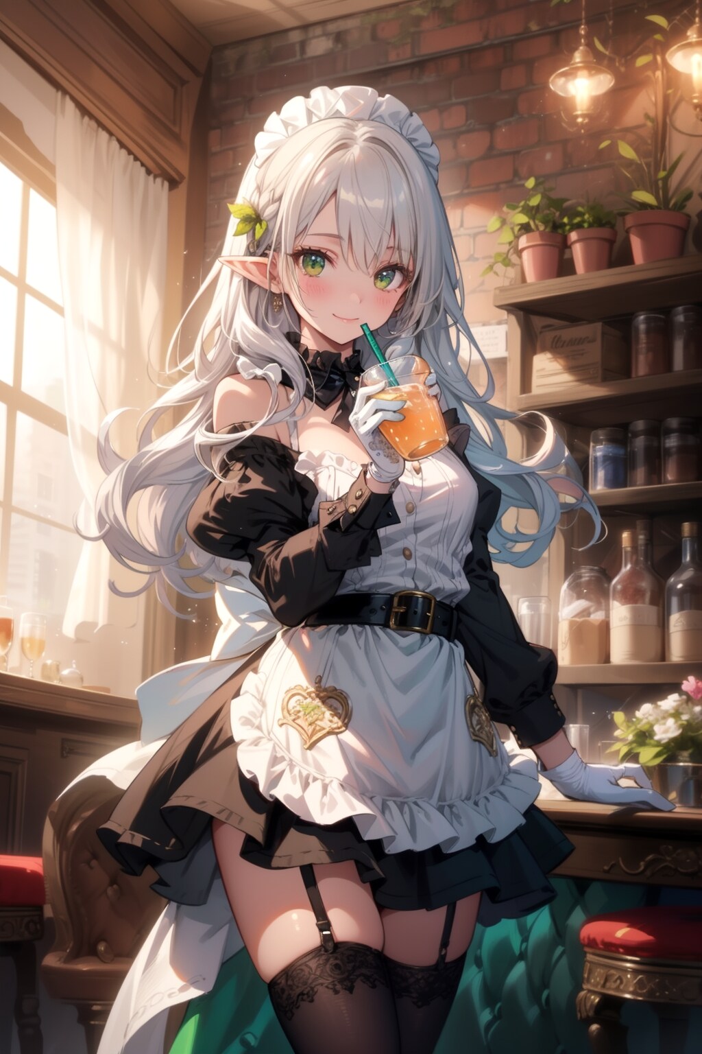 ぐでんぐでん亭ウェイターちゃん「ネーブルのジュース飲む？これでいい？」
