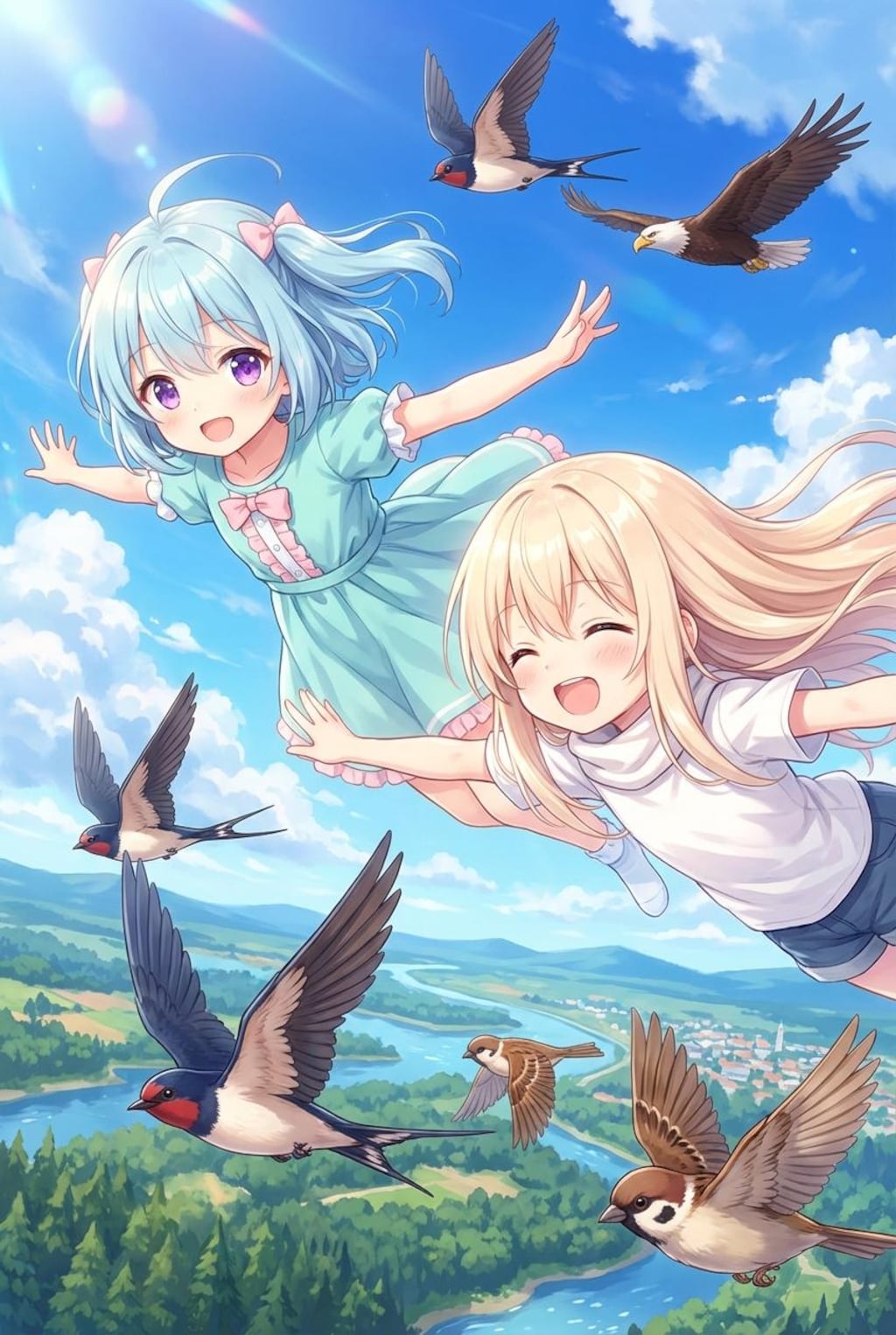 鳥さんと空飛んでみたよ