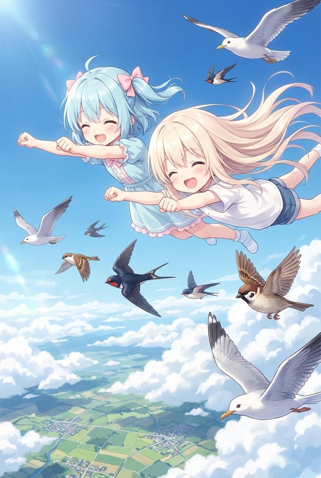 鳥さんと空飛んでみたよ