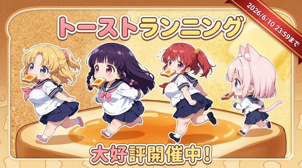 トーストランニング！大好評開催中！