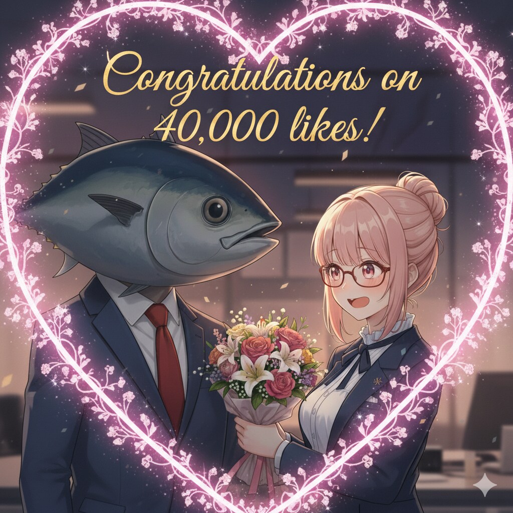 アグロ🐟さん、40,000いいね達成おめでとうございます🎉
