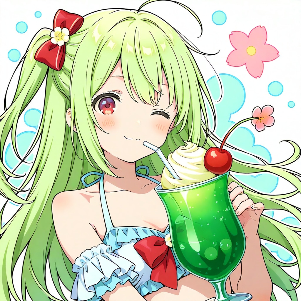 メロンソーダちゃん | の人気AIイラスト・グラビア