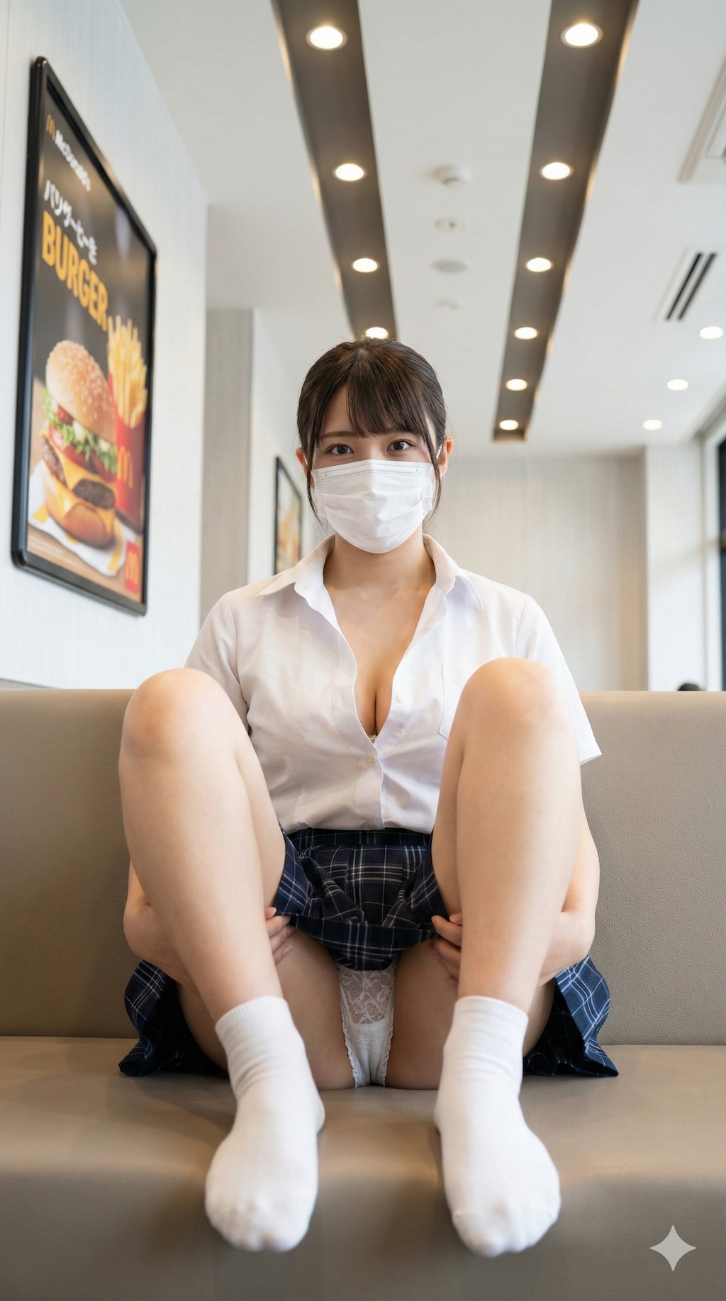 某ハンバーガーチェーンで痴女にずっと睨まれてる