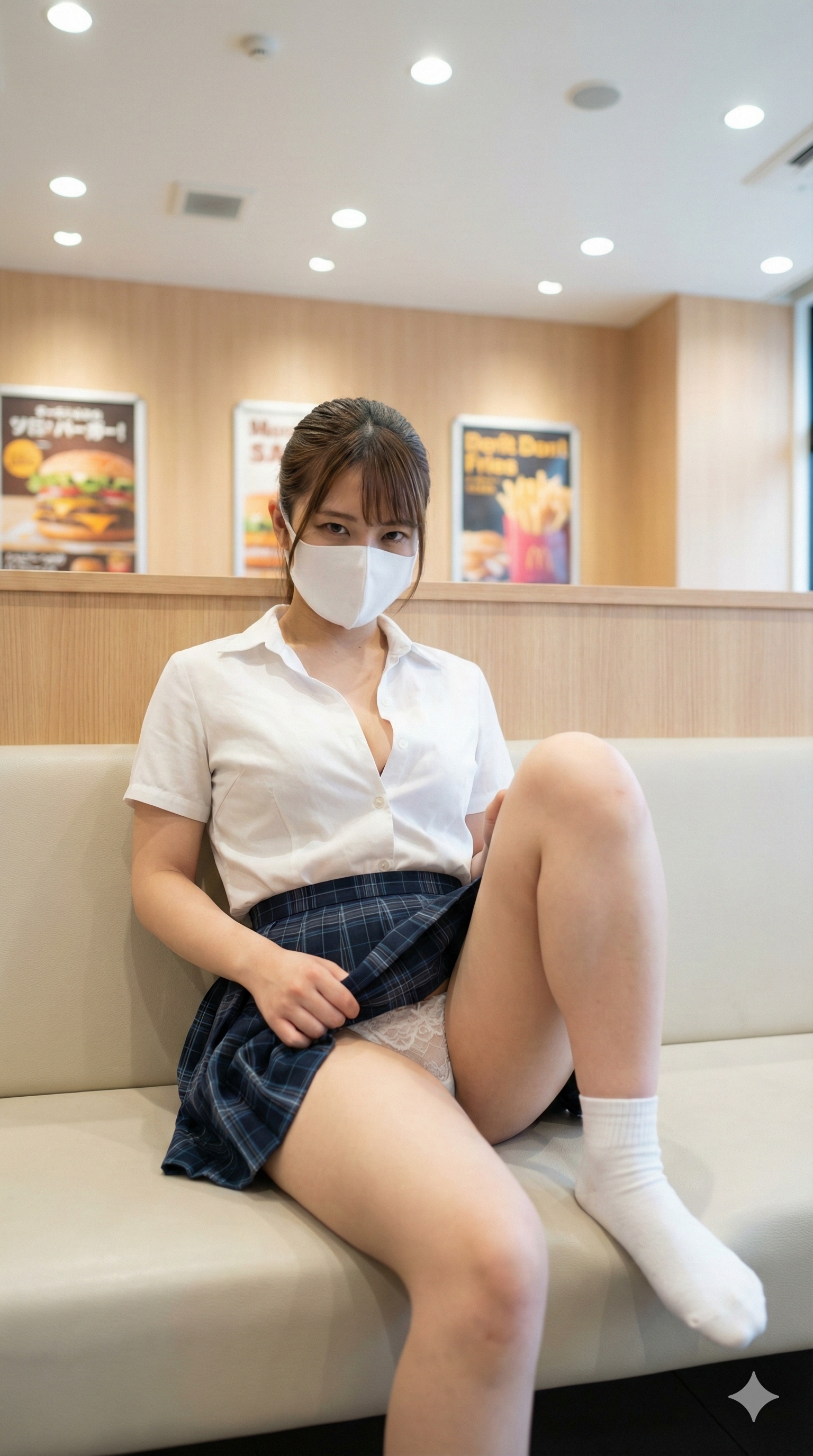 某ハンバーガーチェーンで痴女にずっと睨まれてる