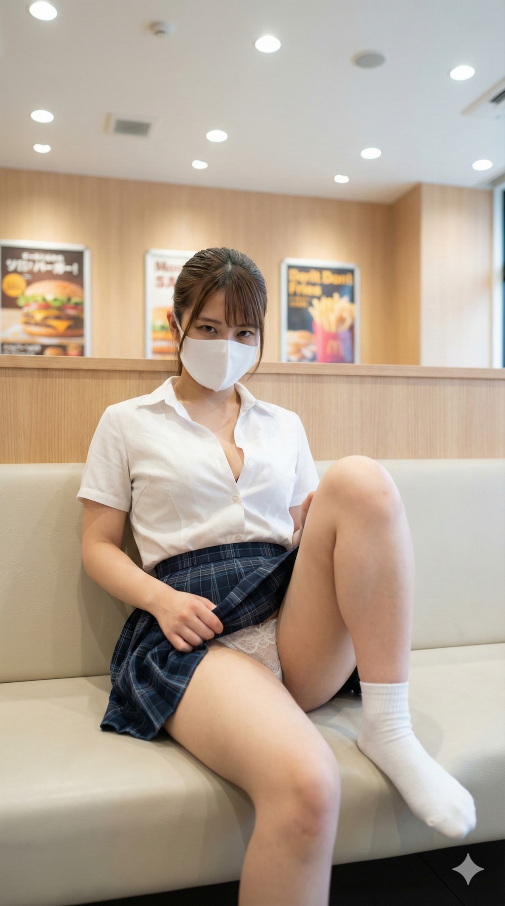 某ハンバーガーチェーンで痴女にずっと睨まれてる