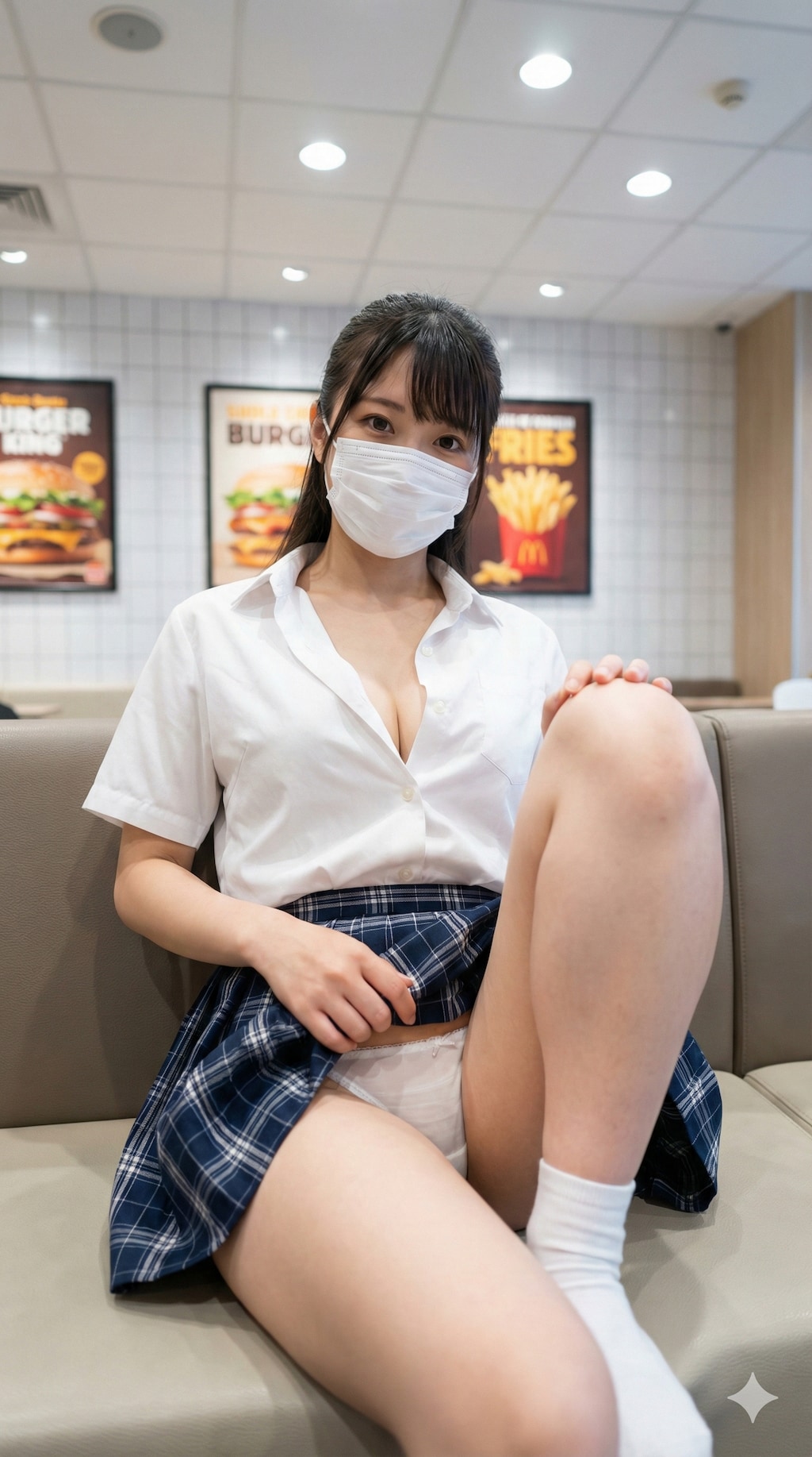 某ハンバーガーチェーンで痴女にずっと睨まれてる