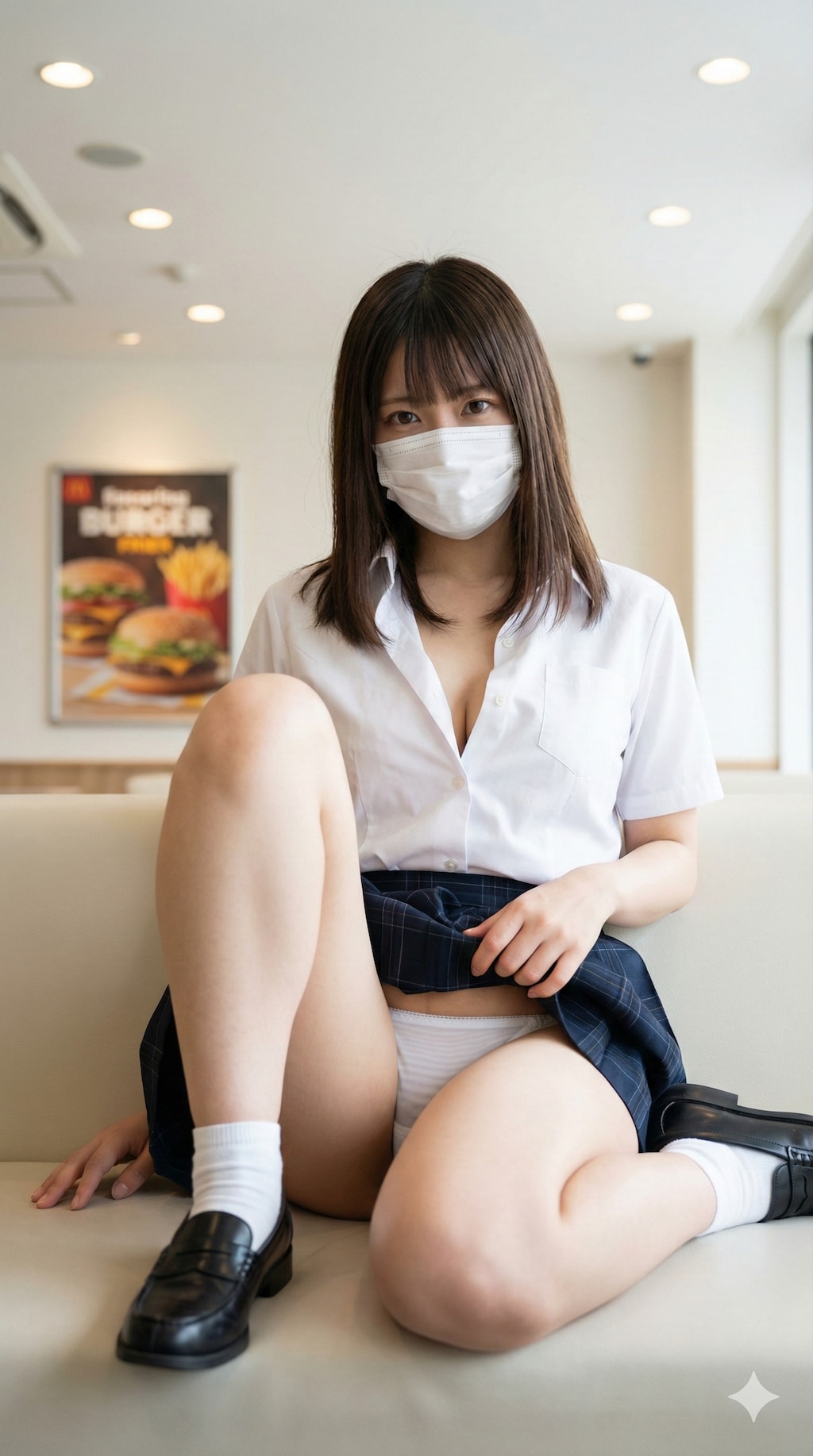 某ハンバーガーチェーンで痴女にずっと睨まれてる