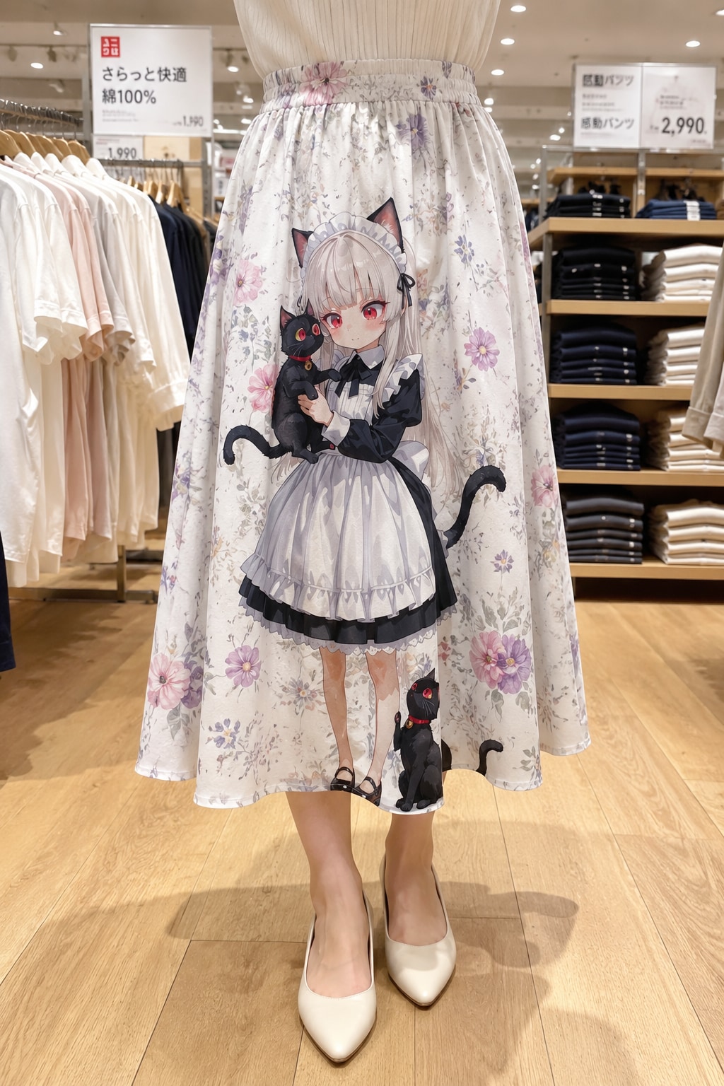 プリントロングスカート