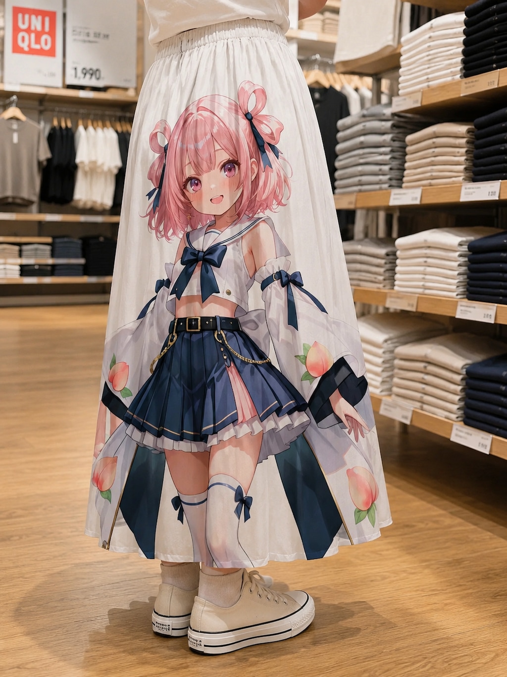 プリントロングスカート