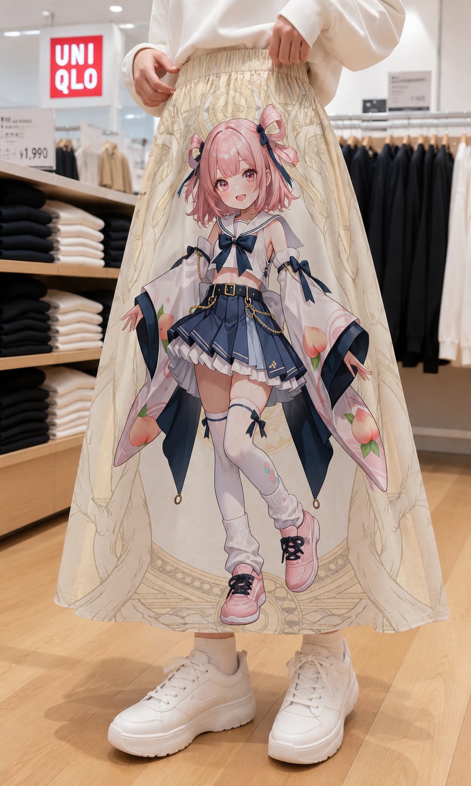 プリントロングスカート