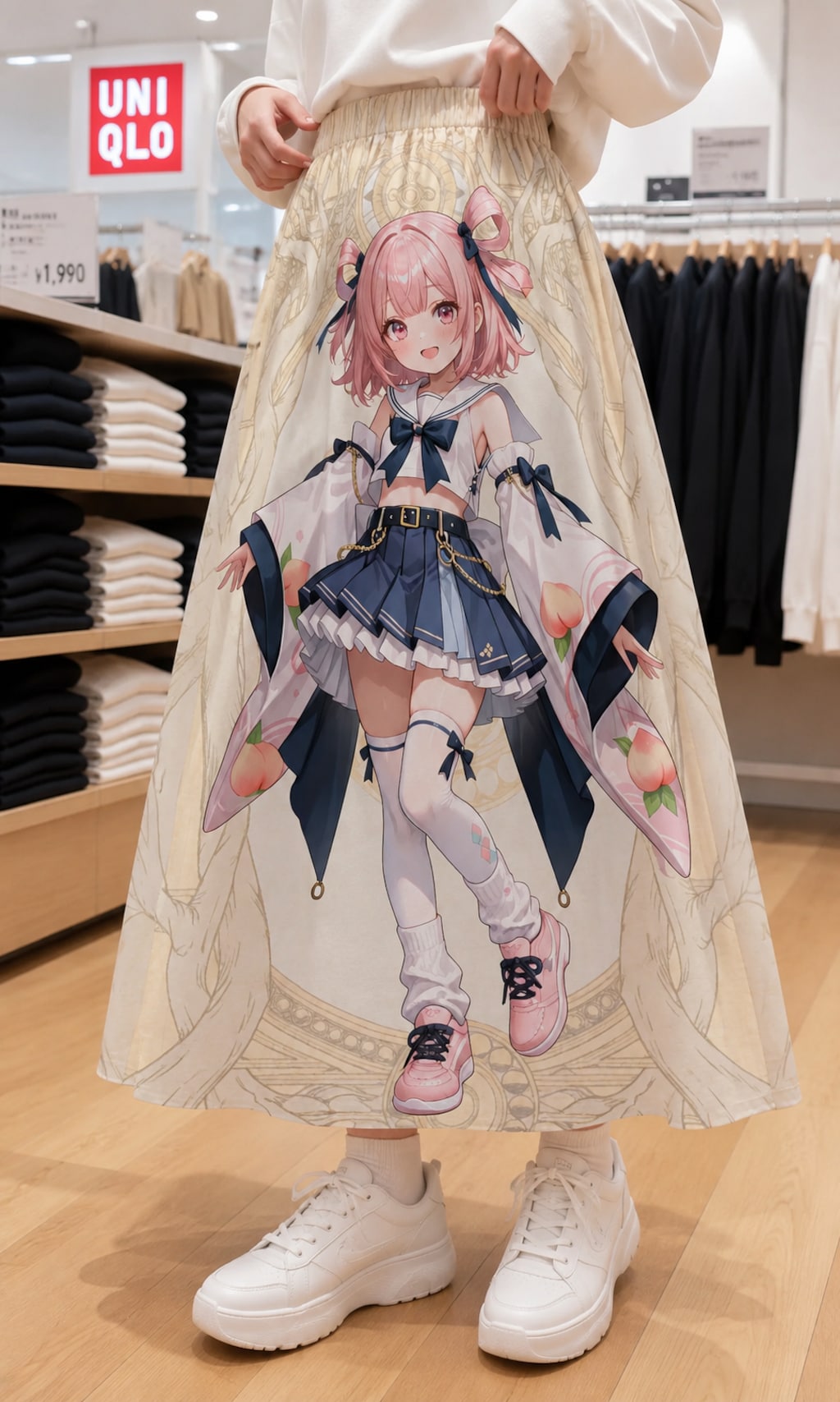 プリントロングスカート