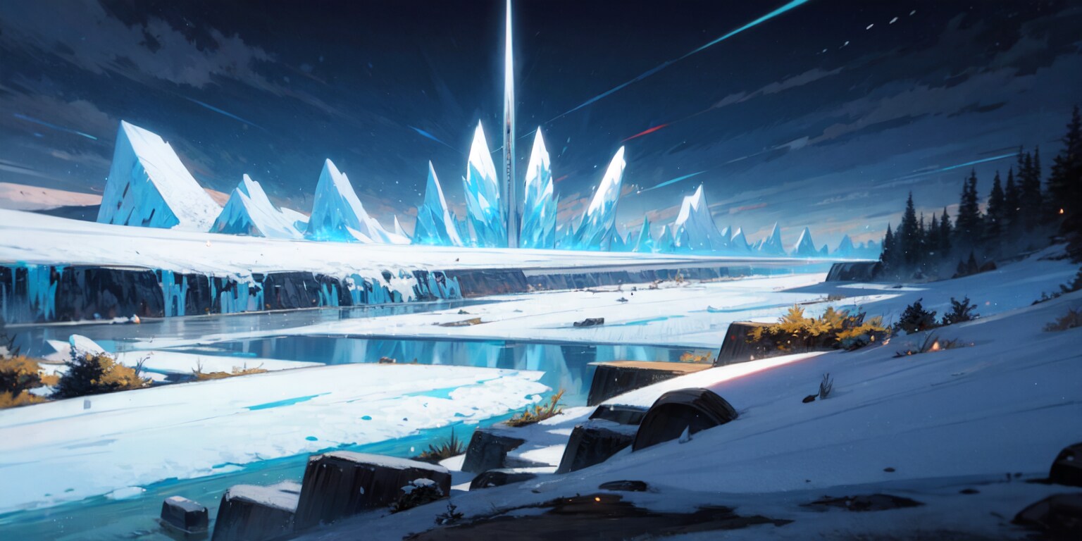 夜の氷河