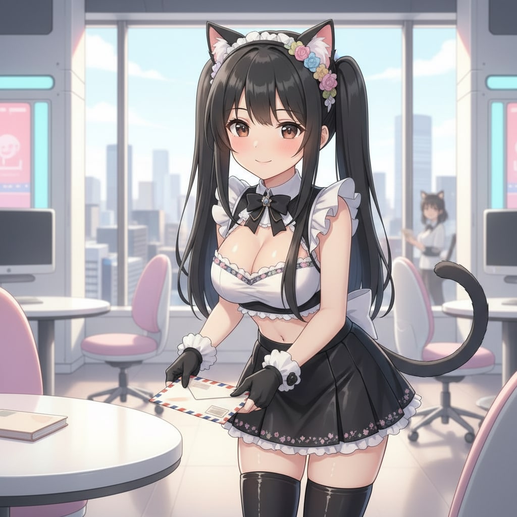 黒ツイにゃん。2月18日 #エアメールの日