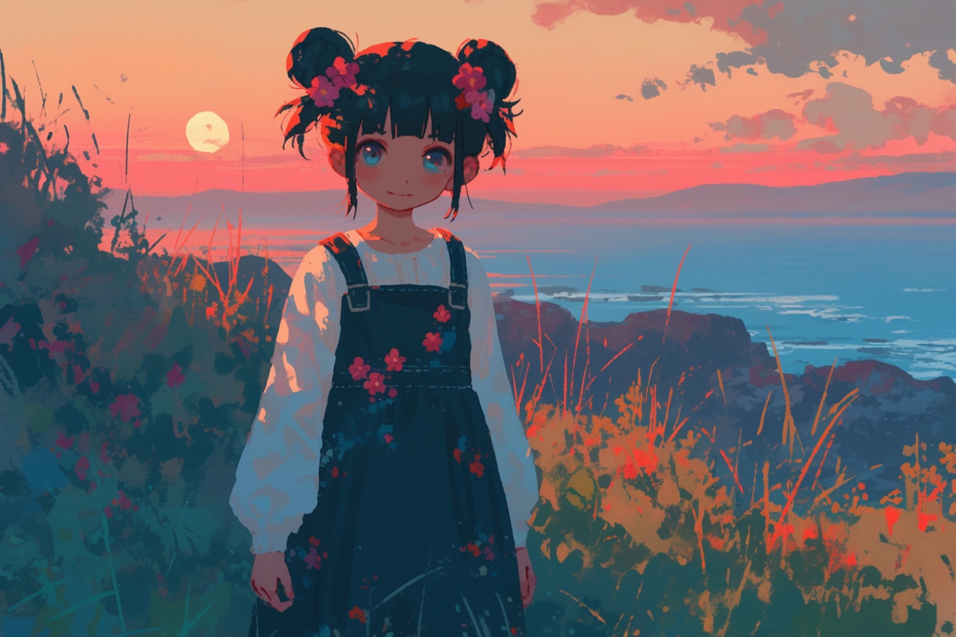 夕暮れのおだんごちゃん🍡✨86 | の人気AIイラスト・グラビア