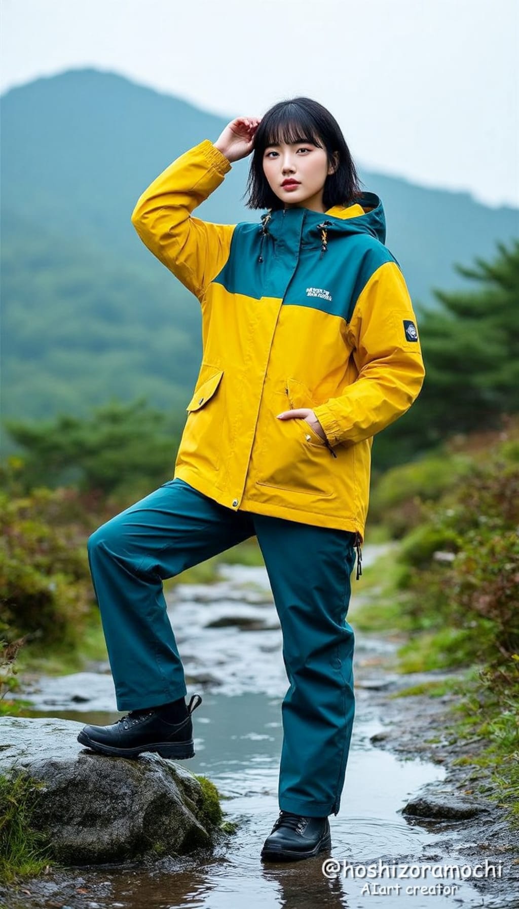 ネオン・マウンテン、雨のハイキング道 - Neon Mountain, a rainy hike