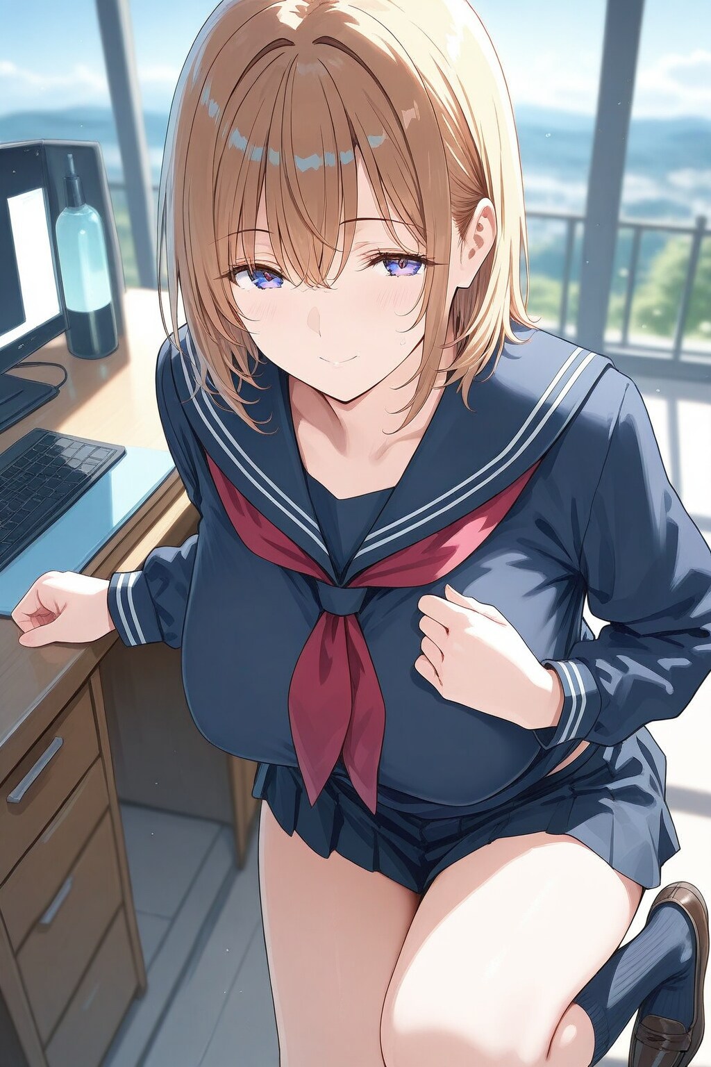 パソコン部にミニスカートが現れた