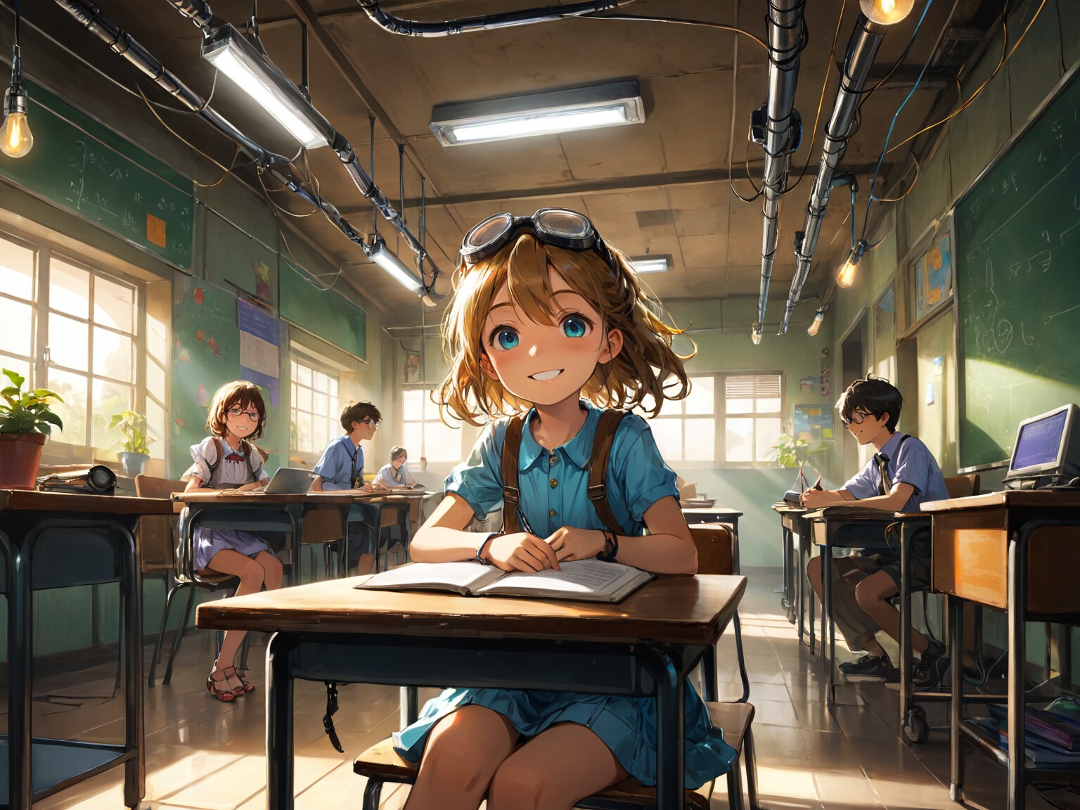 地下居住区の学校 | の人気AIイラスト・グラビア