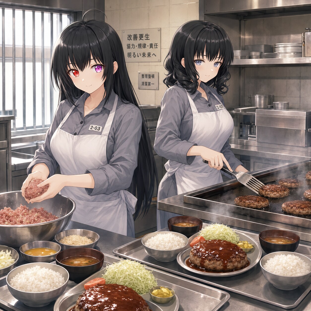 囚人体験食事づくり | の人気AIイラスト・グラビア