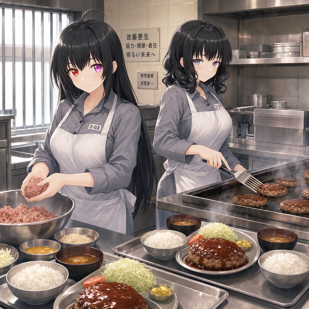 囚人体験食事づくり