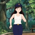 かっこかわいい婦警姫神英梨菜の公園ランニング　ジブリスタイル 11枚目