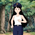 かっこかわいい婦警姫神英梨菜の公園ランニング　ジブリスタイル 4枚目