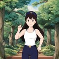 かっこかわいい婦警姫神英梨菜の公園ランニング　ジブリスタイル 2枚目
