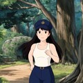 かっこかわいい婦警姫神英梨菜の公園ランニング　ジブリスタイル 7枚目