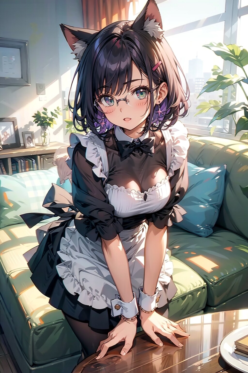 メガネコメイドさん | の人気AIイラスト・グラビア