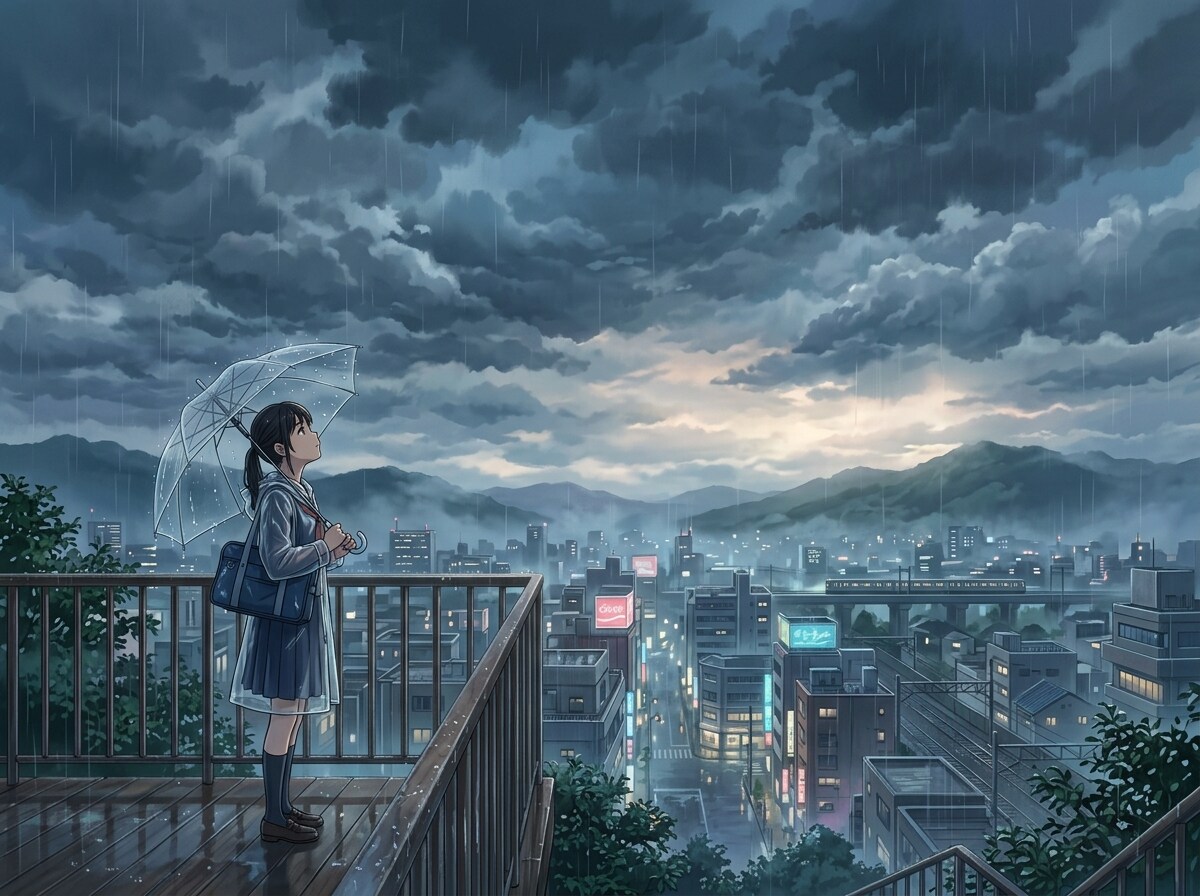 『アニメイラスト。梅雨空。』
