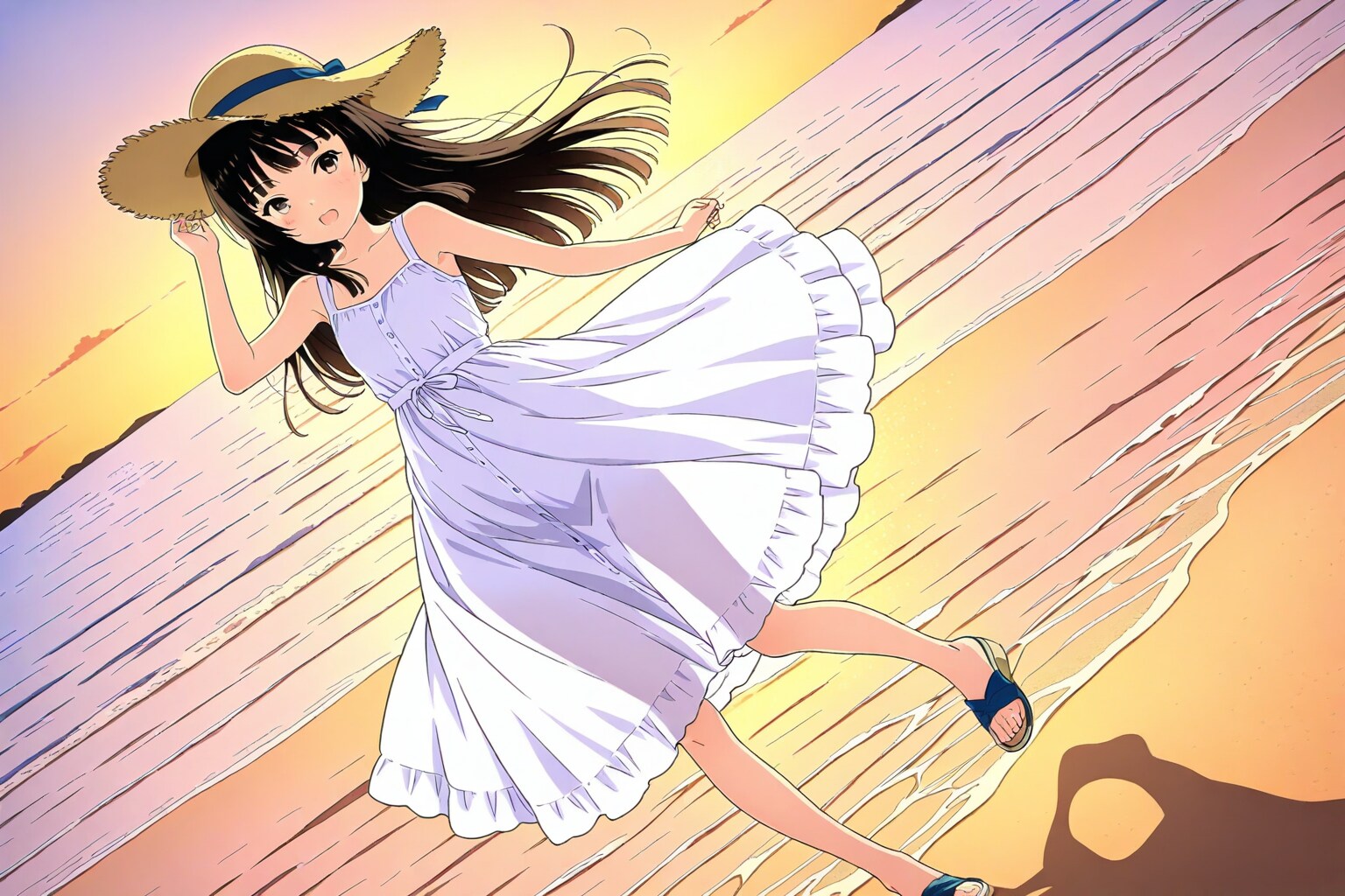 sunset beach | の人気AIイラスト・グラビア