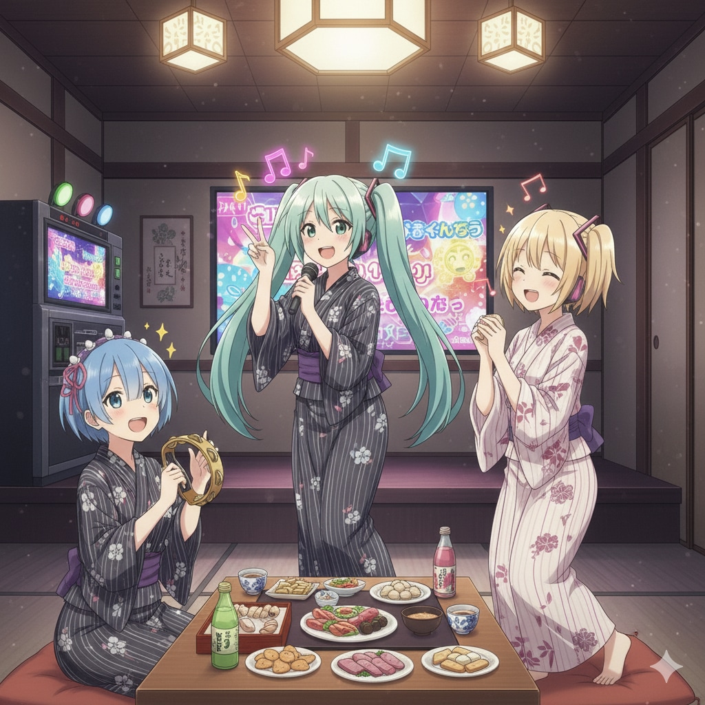 ミクさん達 秋の温泉に行く