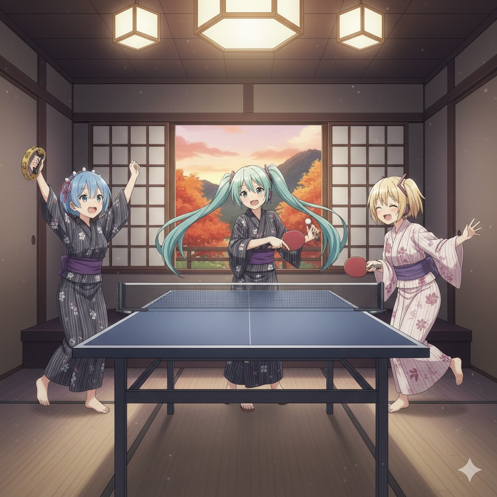 ミクさん達 秋の温泉に行く