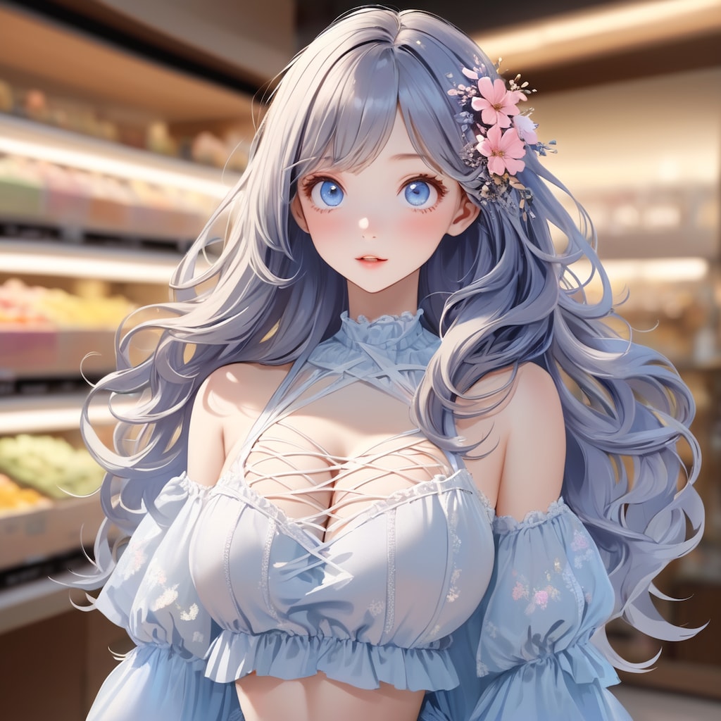 秋コーデ (ブルー)
