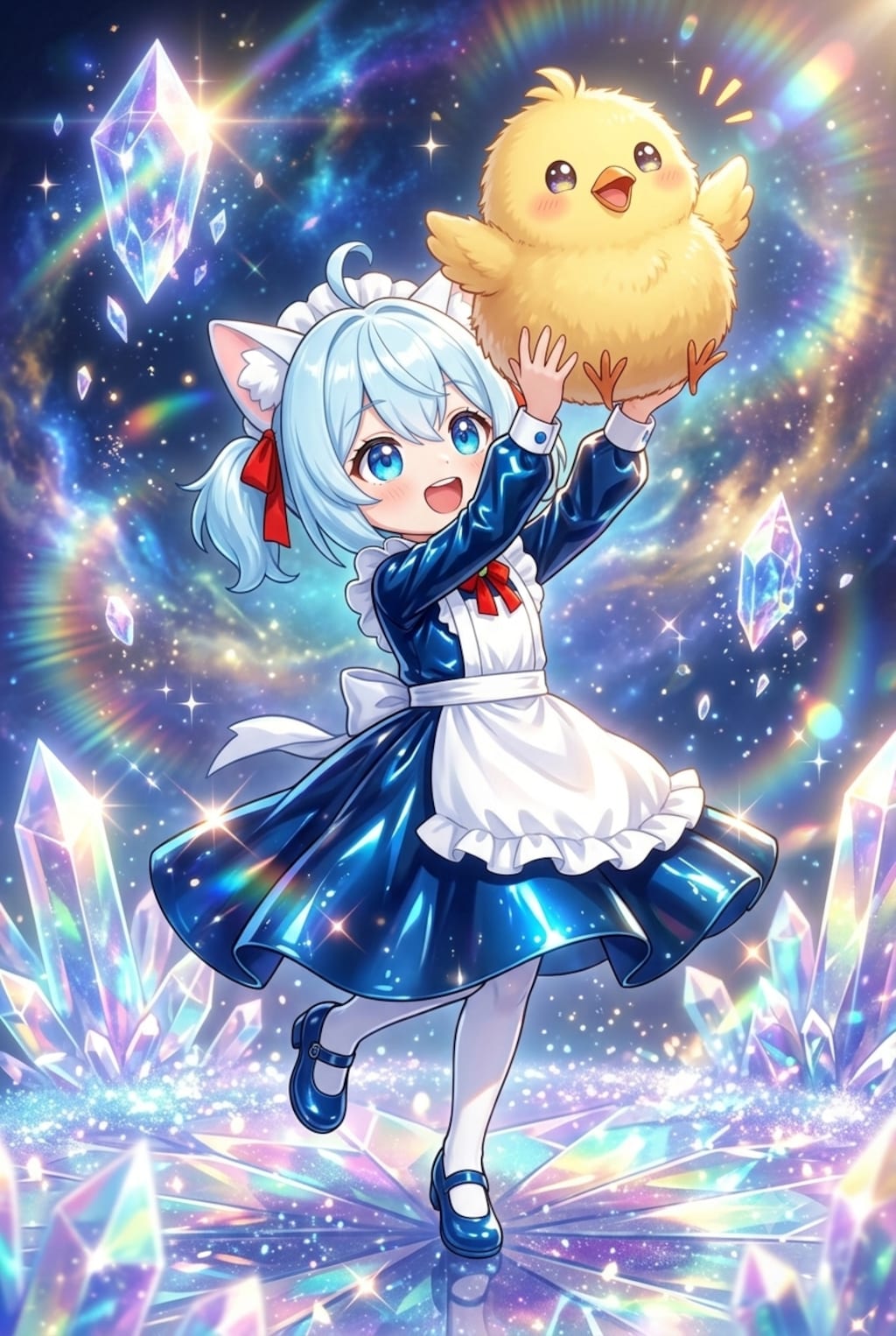 猫耳ちゃんとひよこ