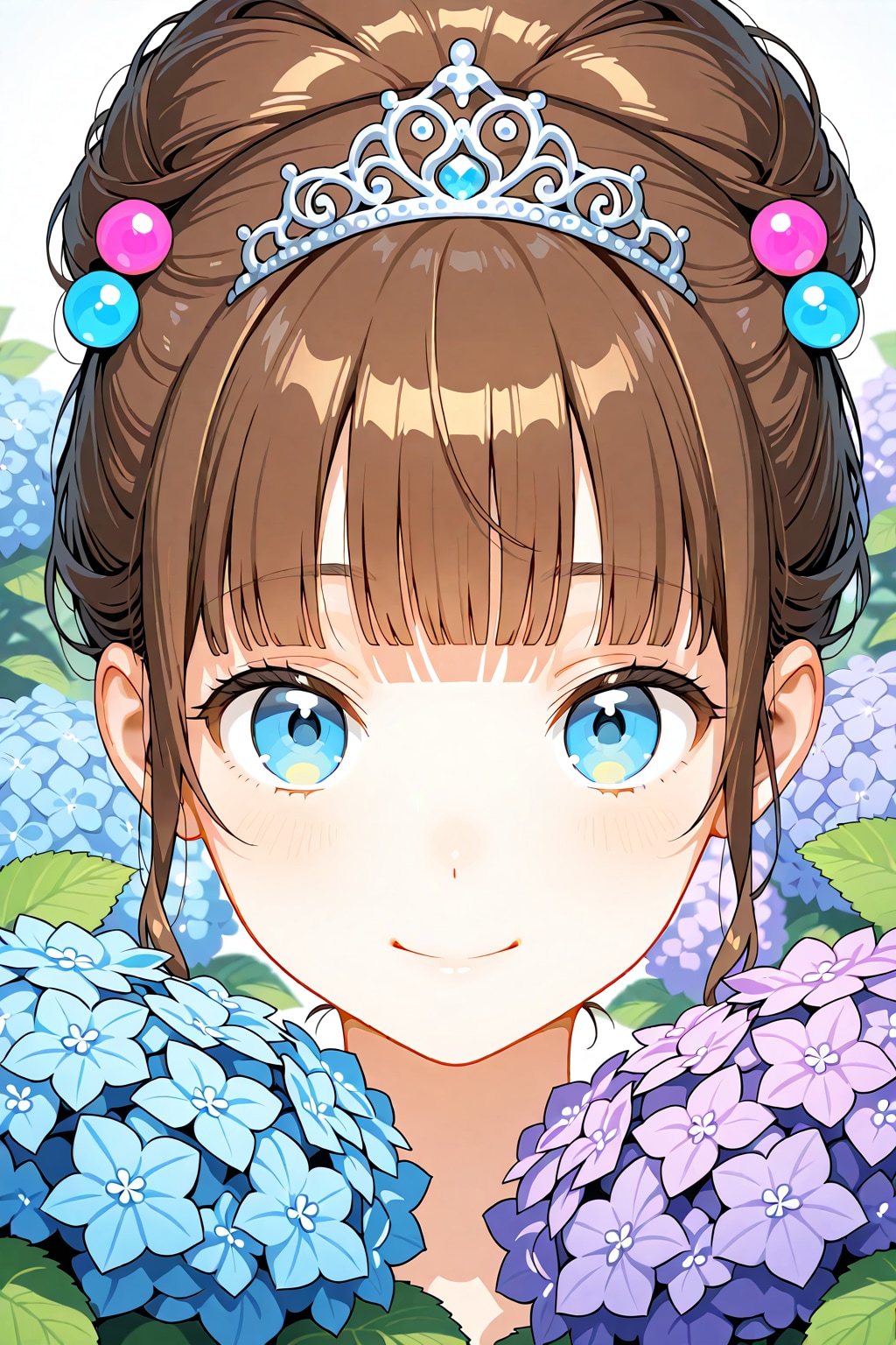 紫陽花と姫様