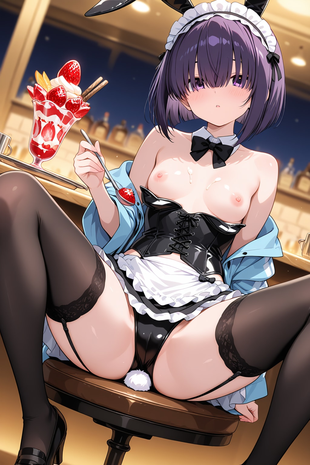 不愛想後輩ちゃん81『パフェを食べる』