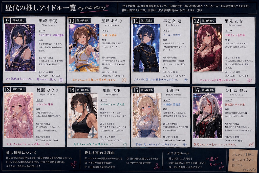 ヲタク部屋設定資料集