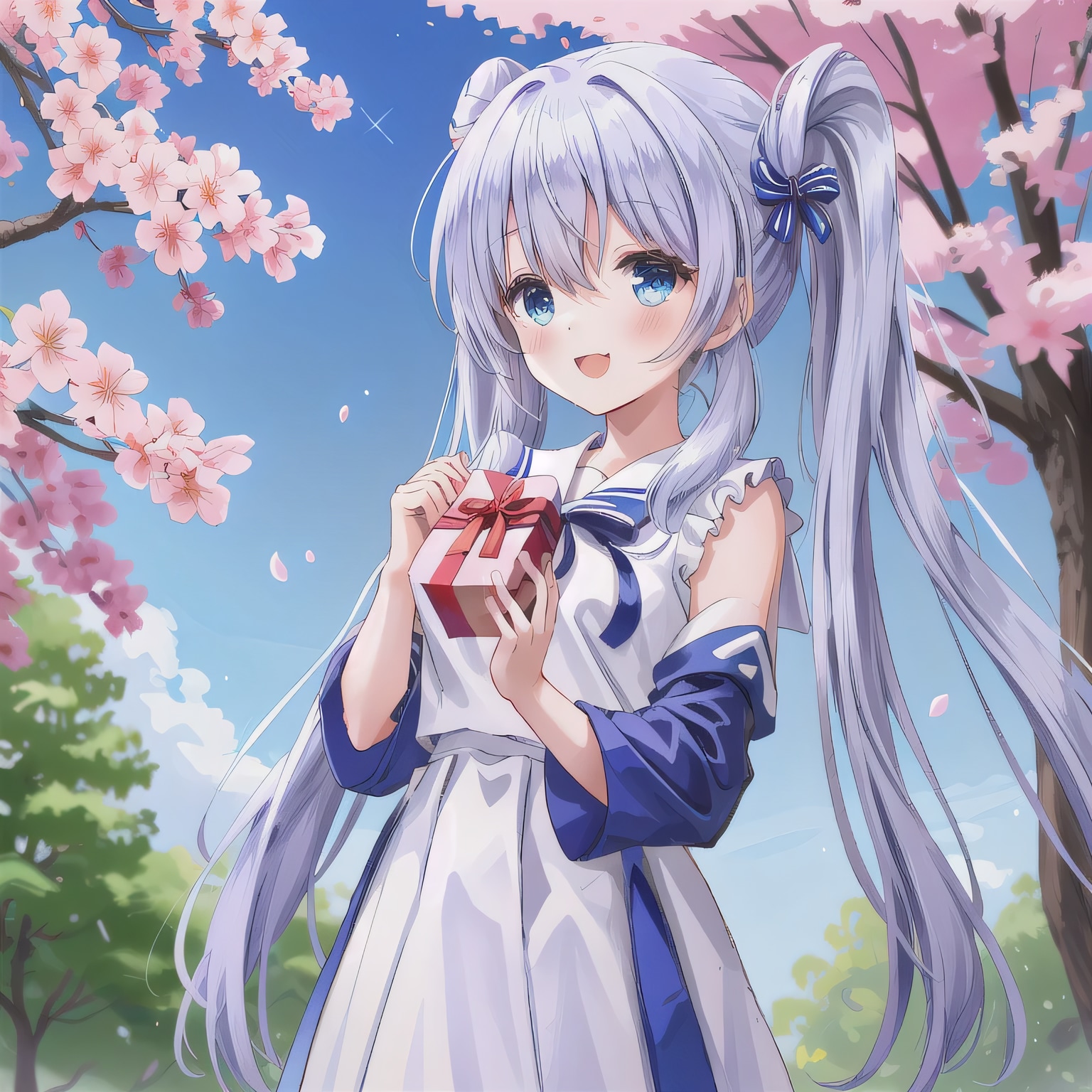 紫髪ロングでセーラー服の少女１１ | の人気AIイラスト・グラビア