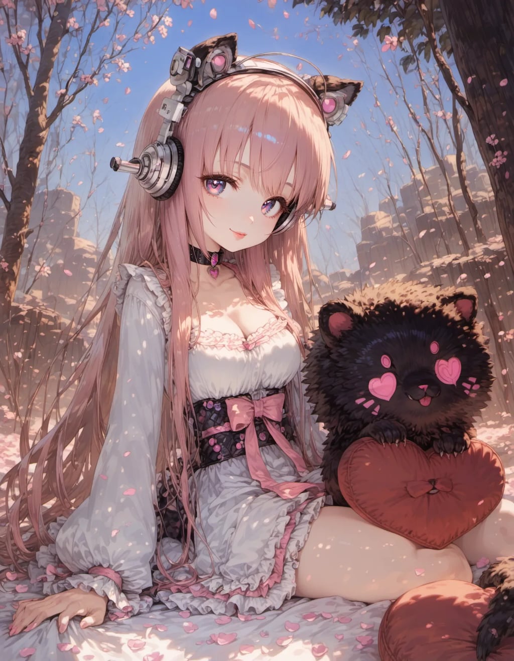 Cherry Petals and Static Dreams