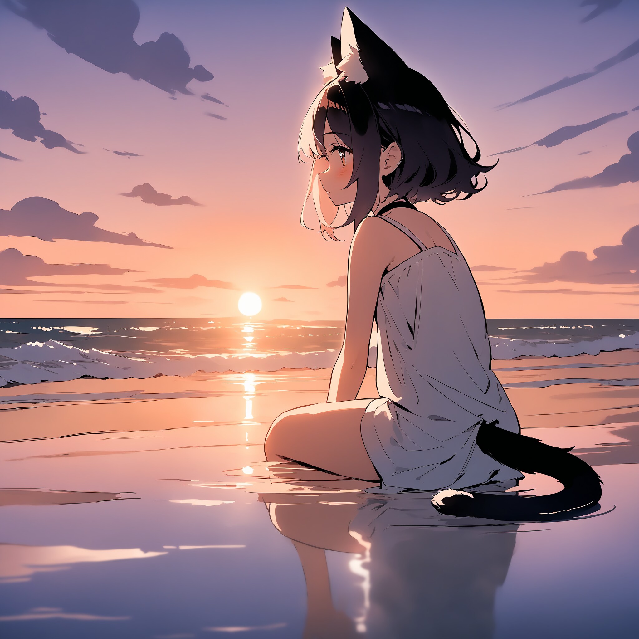 夕日 | の人気AIイラスト・グラビア