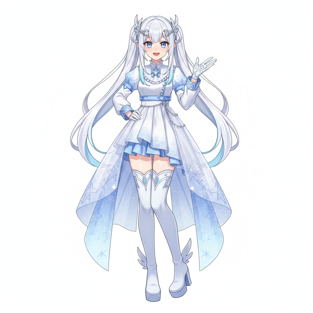 白髪の可愛い女の子【361】 | の人気AIイラスト・グラビア