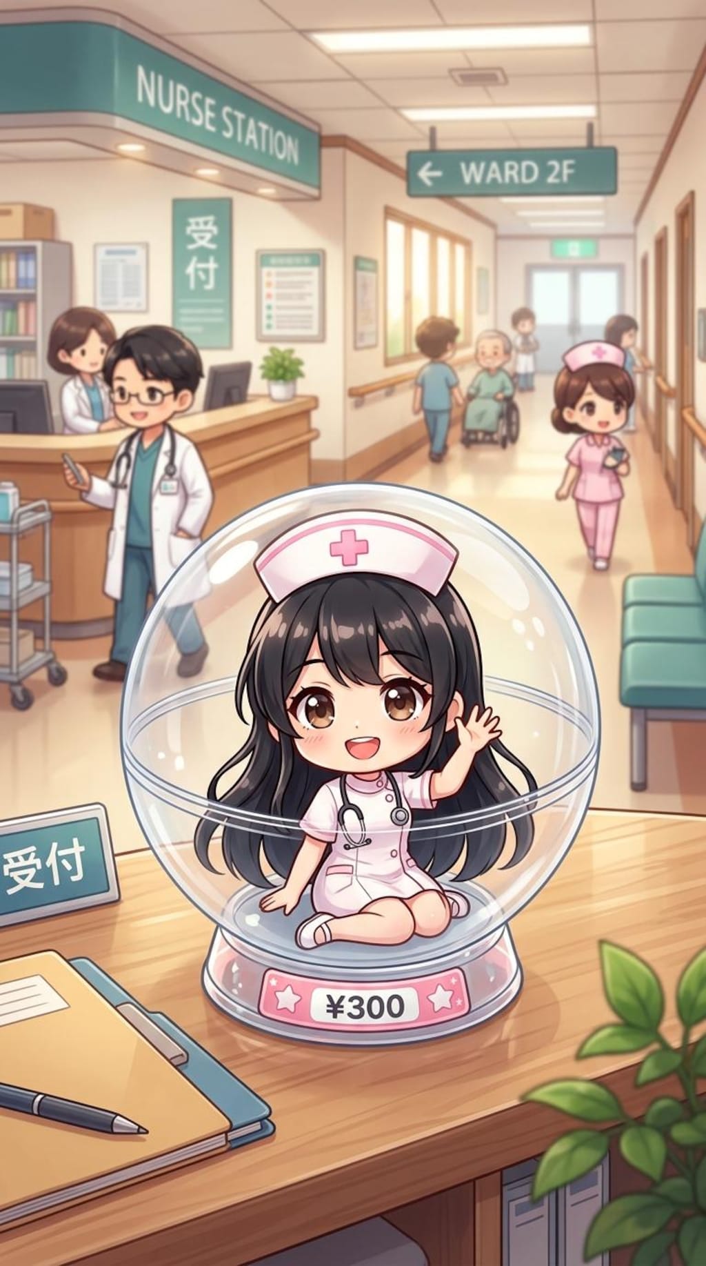 ナース服姿のSeedreamちゃんをカプセルに入れたよ