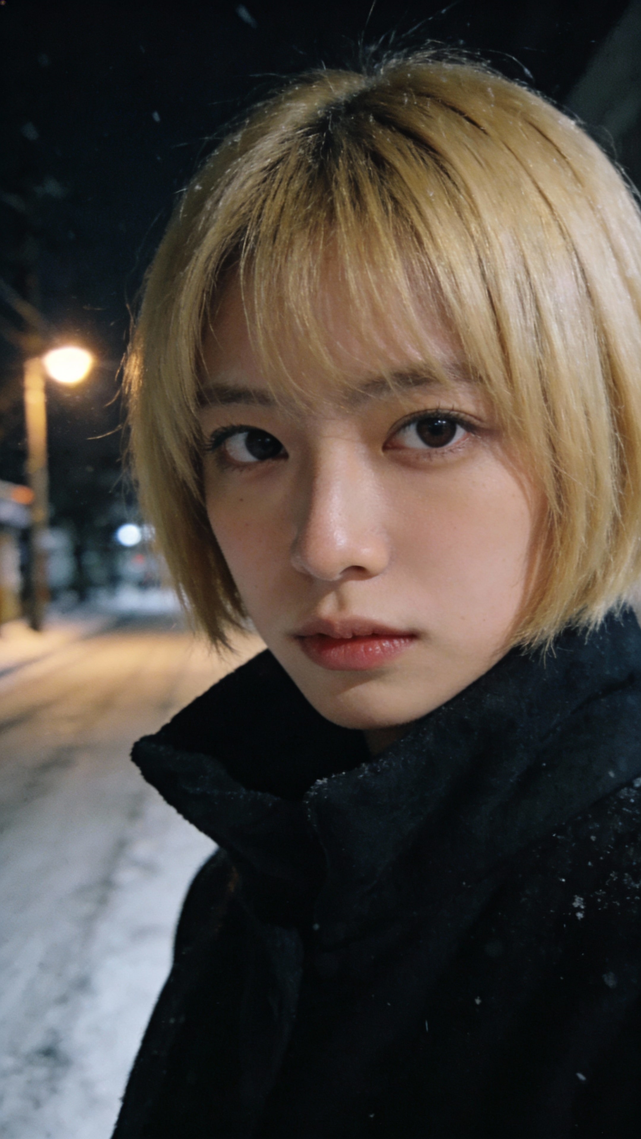 Gaze through the Midnight Snow | の人気AIイラスト・グラビア