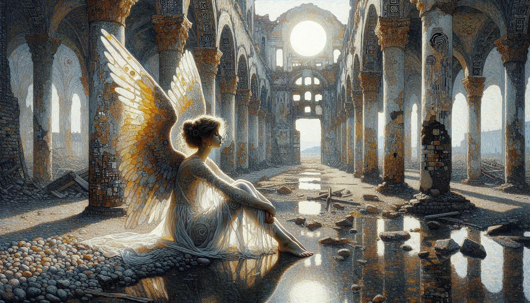 天使考えている 02(7枚) | の人気AIイラスト・グラビア