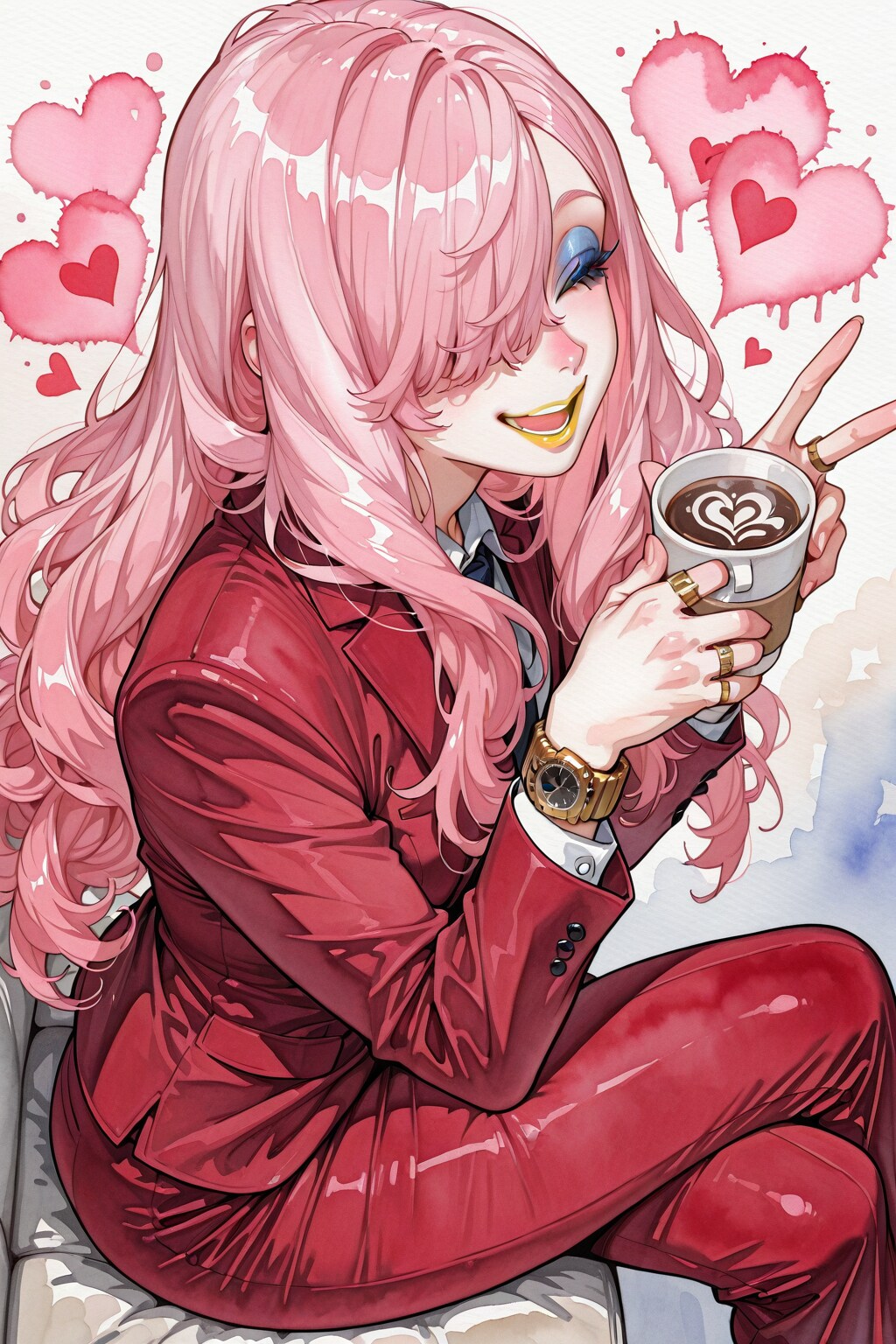 珈琲おごっちゃうぞ💕 | の人気AIイラスト・グラビア