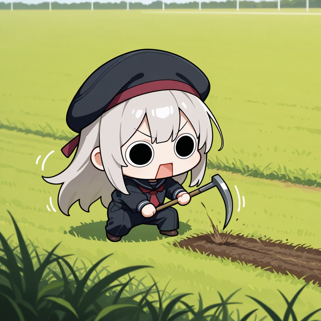 芝刈りえらいこっちゃ嬢