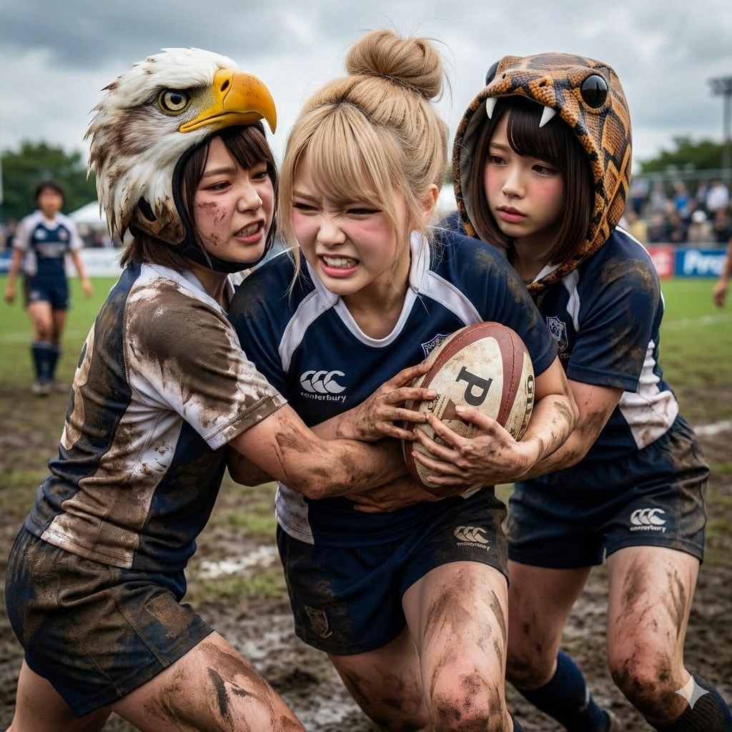 金曜日の金団子 ラグビーの巻 | の人気AIイラスト・グラビア